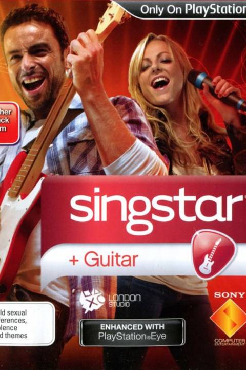 SingStar Guitar video game cover art tag