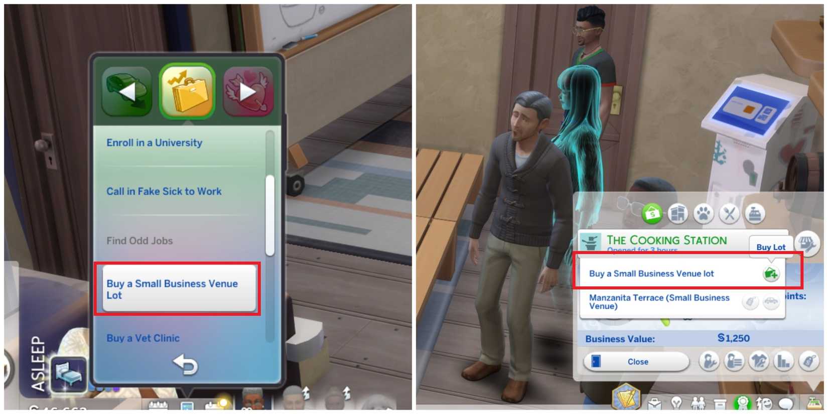 small business venue lot purchase the sims 4