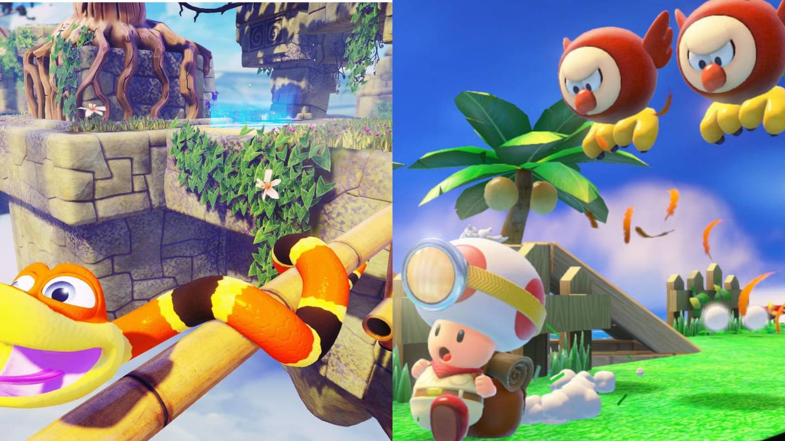 Snake Pass and Captain Toad Treasure Tracker