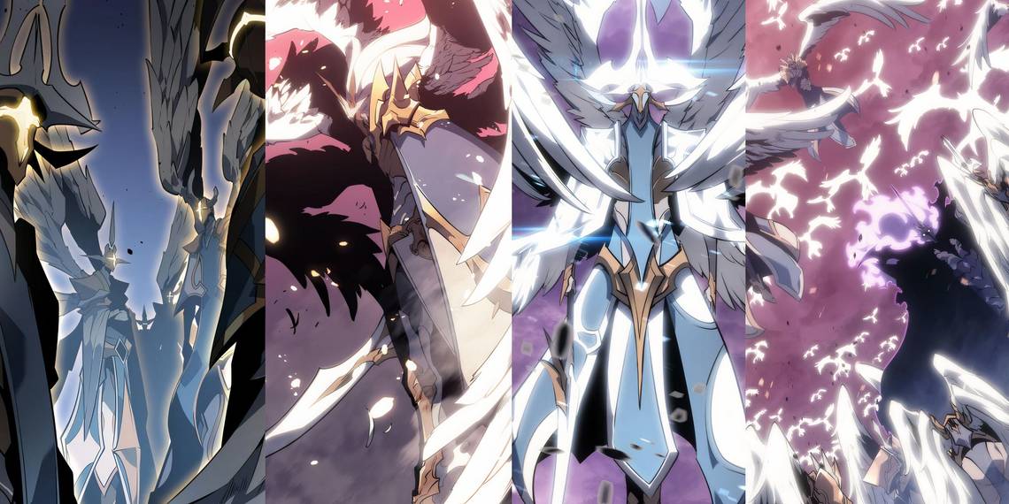 Los Regentes, guardianes de la luz en Solo Leveling Representación artística de los Regentes en Solo Leveling