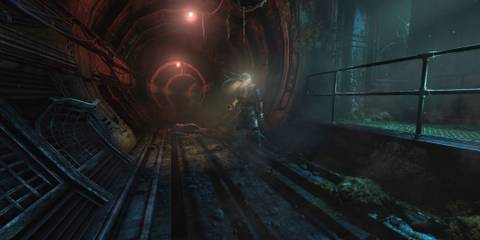 Soma Walking down a dark tunnel in PATHOS-11