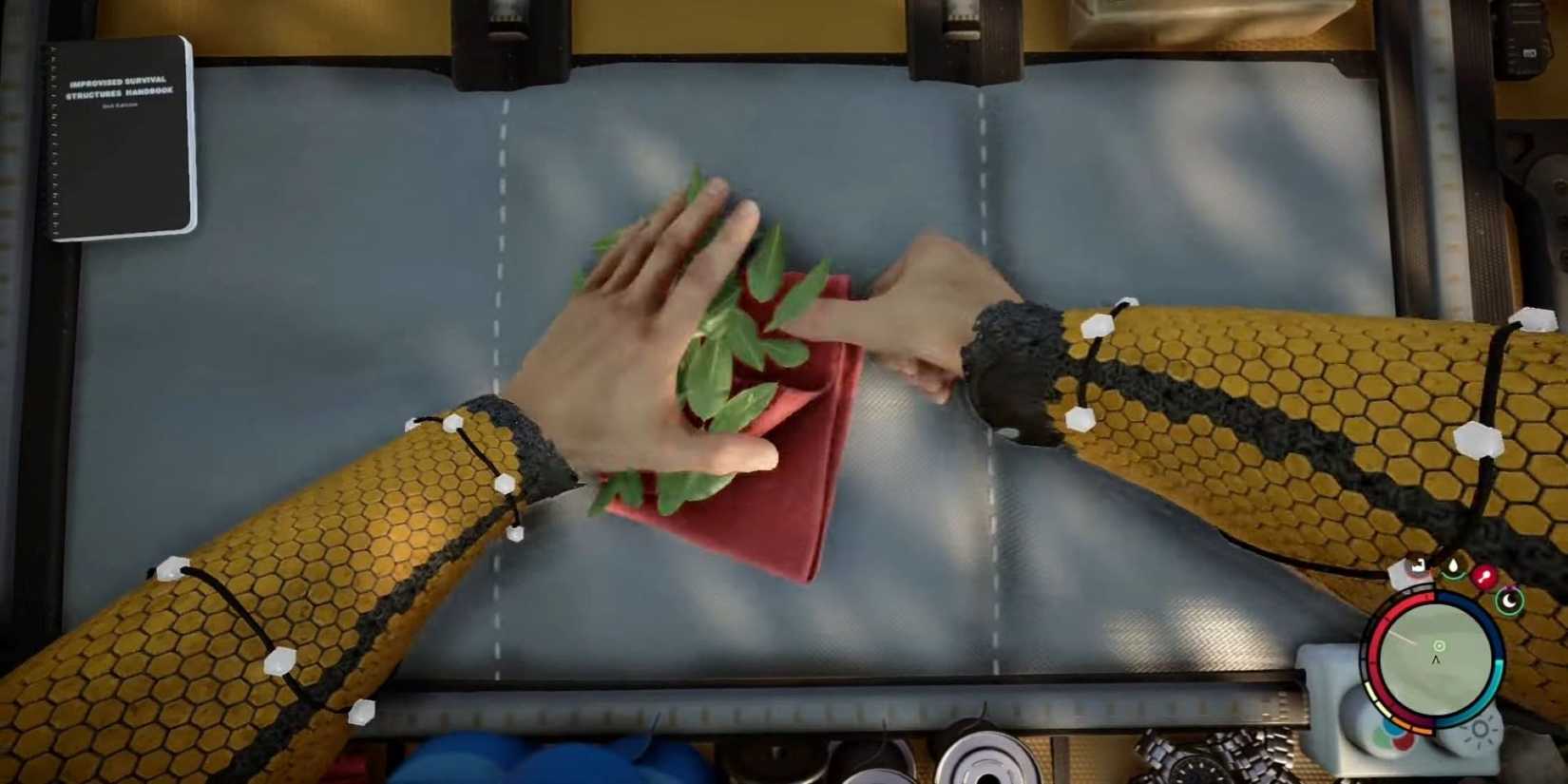 Player crafting lead armor in crafting menu