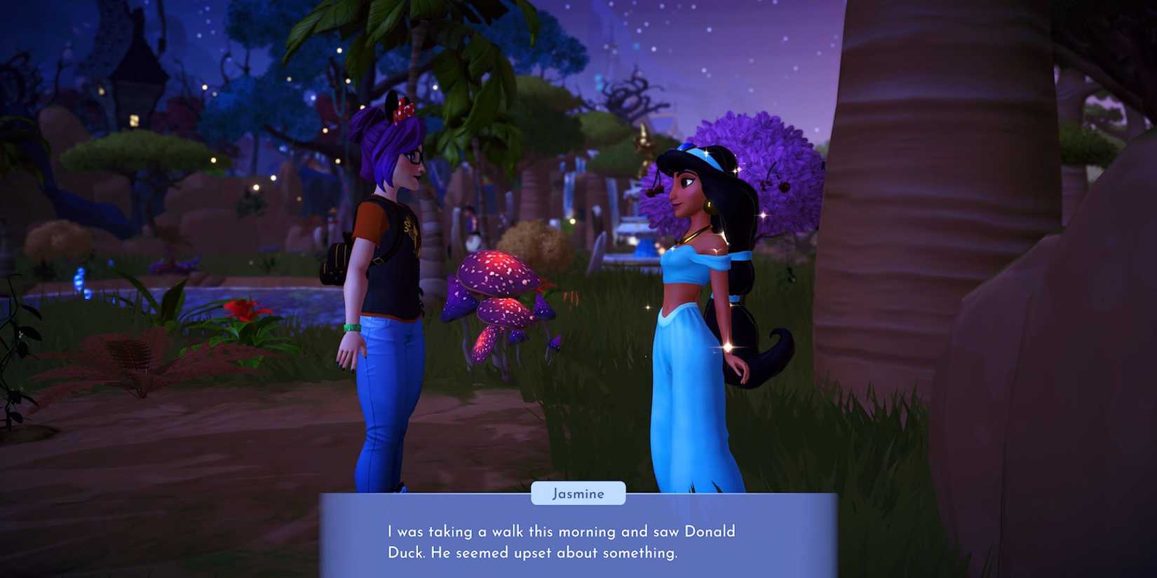 Speaking to Jasmine in Wild, Wild Wishes quest in Disney Dreamlight Valley