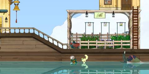 Spiritfarer oyster on the ship's hull