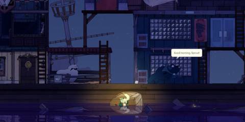 Spiritfarer popping a crate