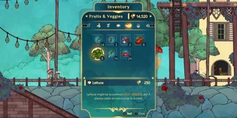 Spiritfarer selling lettuce