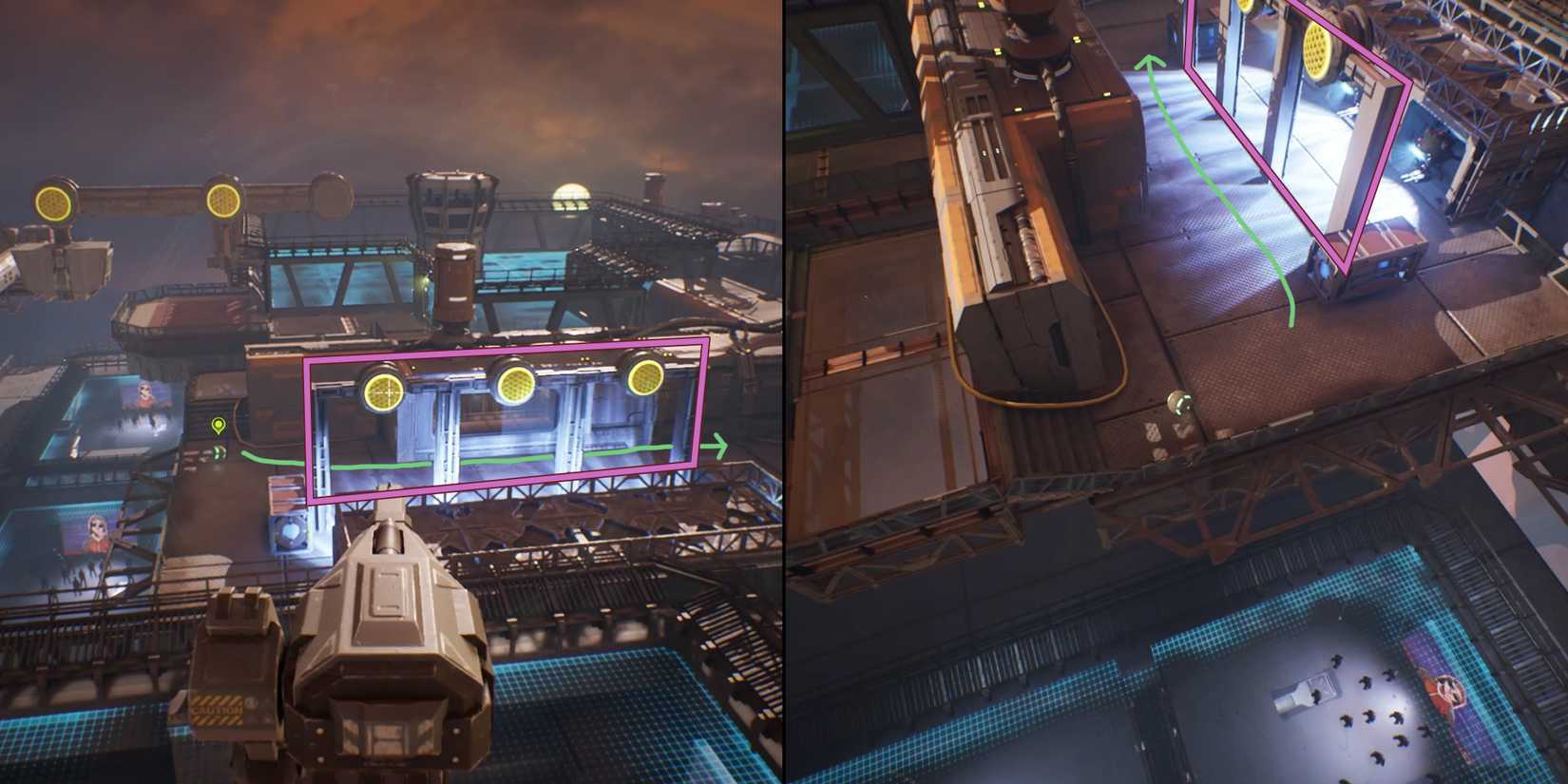 Split Fiction Chapter 5 Isolation walkthrough - Prison Courtyard sub-level - close door