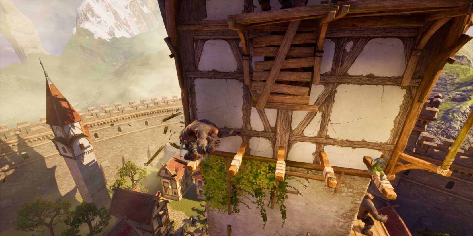 Split Fiction Intro Level Climbing the Tower to Reach the Glitch