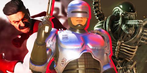 Split image of Omni-Man, RoboCop, and the Alien from the Mortal Kombat franchise
