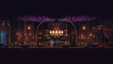 Tangkapan layar gameplay Mariachi Legends di lingkungan kota Meksiko