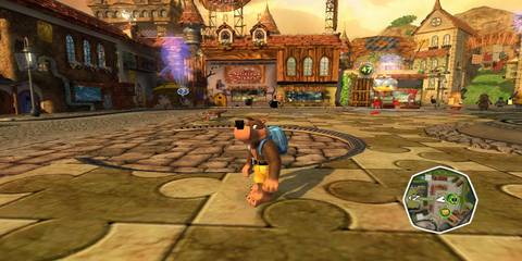 Standing in a town in Banjo Kazooie Nuts and Bolts