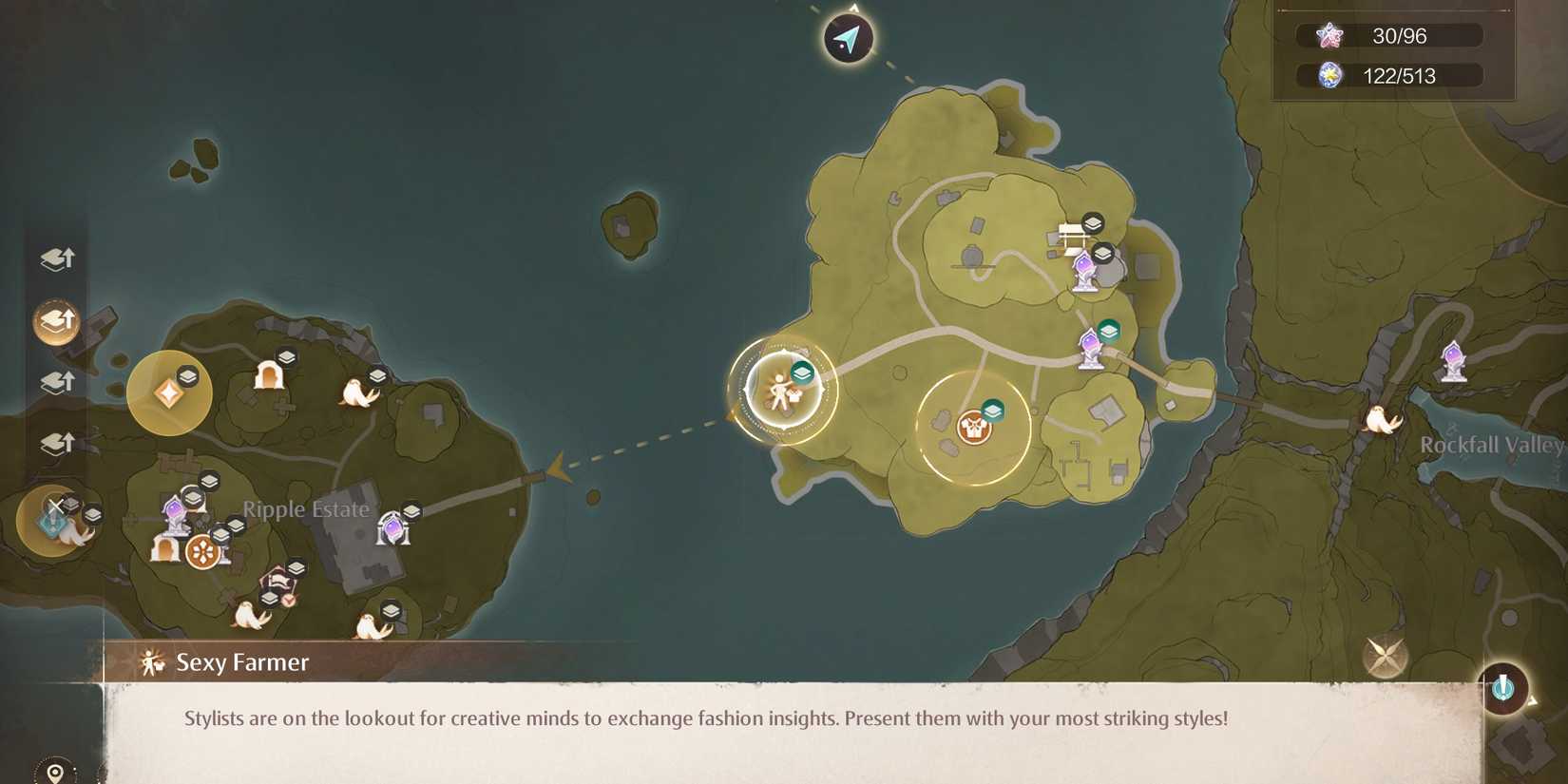 Image of the location on the map of Star of Dreams in Infinity Nikki