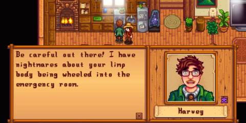 Stardew Valley conversation with Harvey