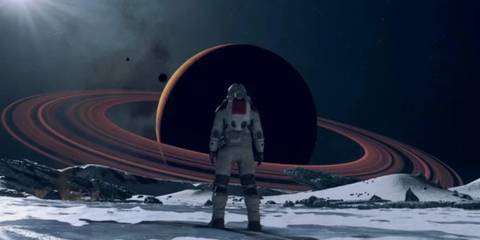 Starfield character standing in front of planet