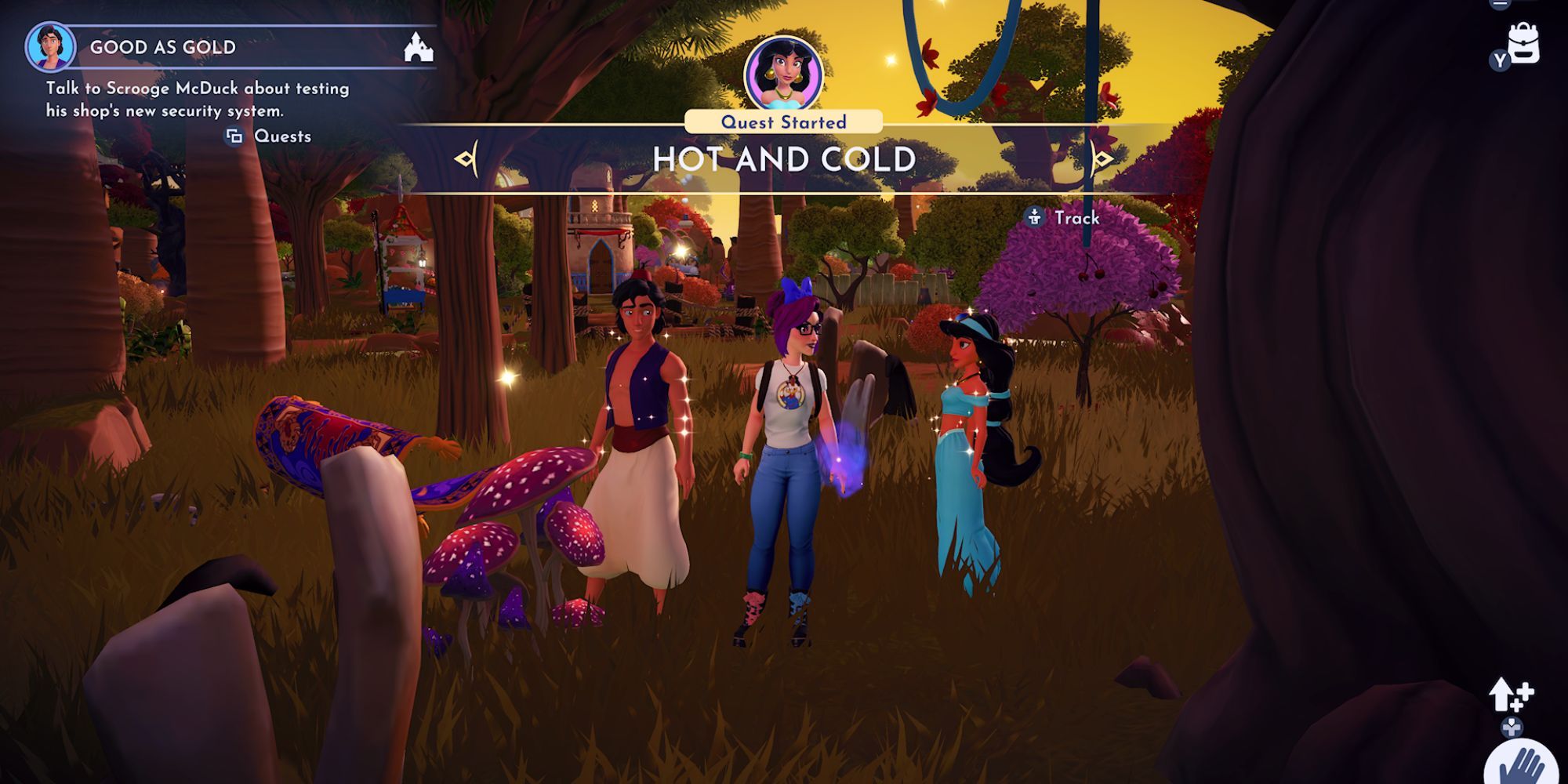 Starting Hot and Cold quest in Disney Dreamlight Valley 