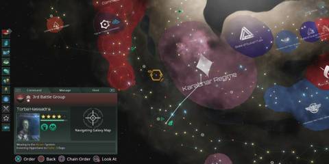 Stellaris console edition moving around the map