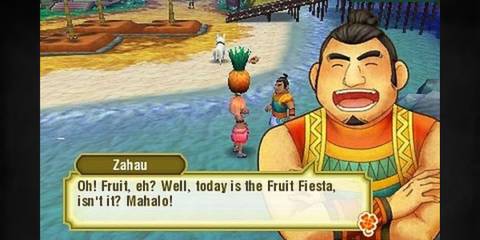 Story of Seasons Trio of Towns talking to Zahau