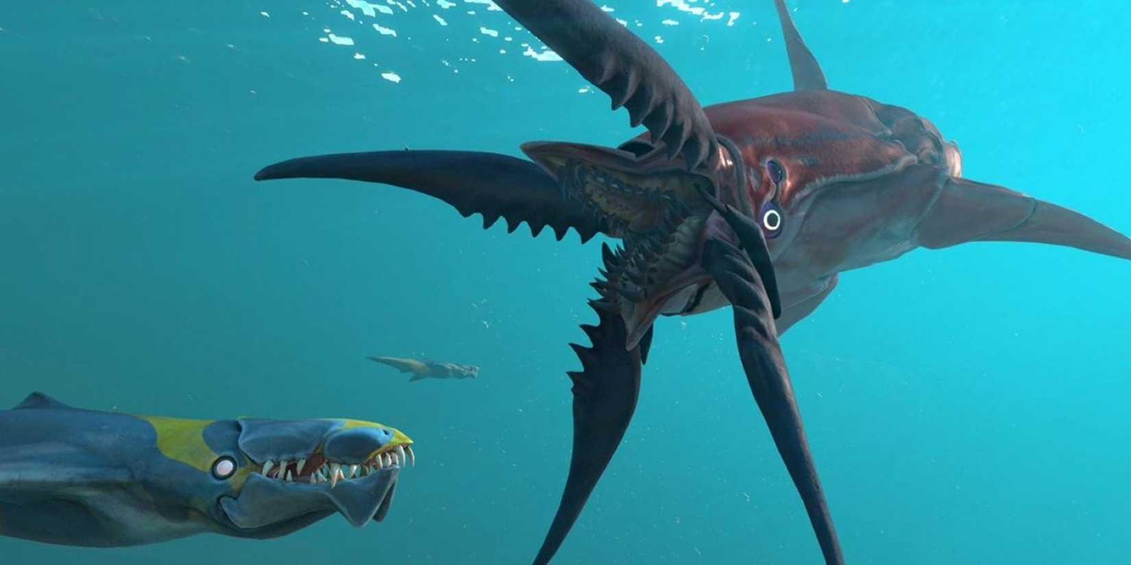 Chelicerate with mouth open ready to kill its prey