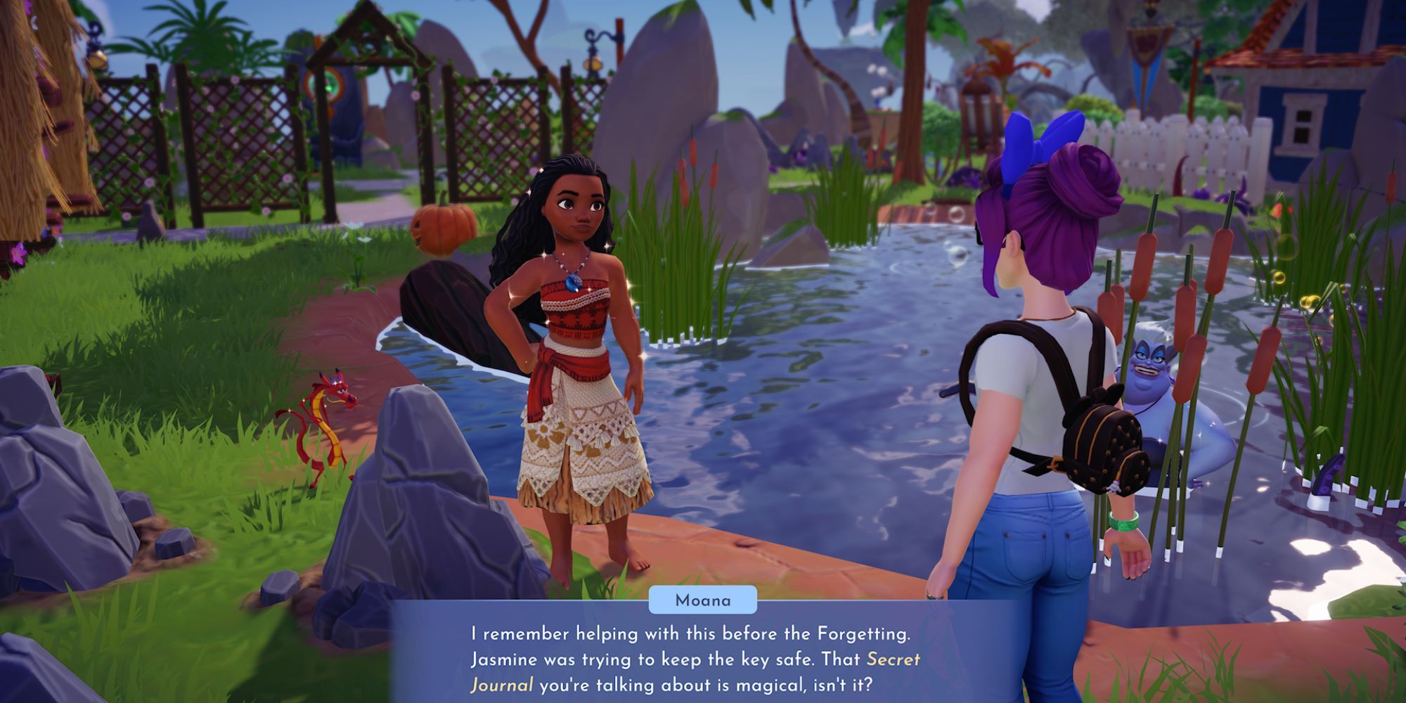 Talking to Moana in Disney Dreamlight Valley's A Sandy Competition quest