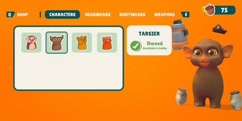 Tarsier Character in Party Club