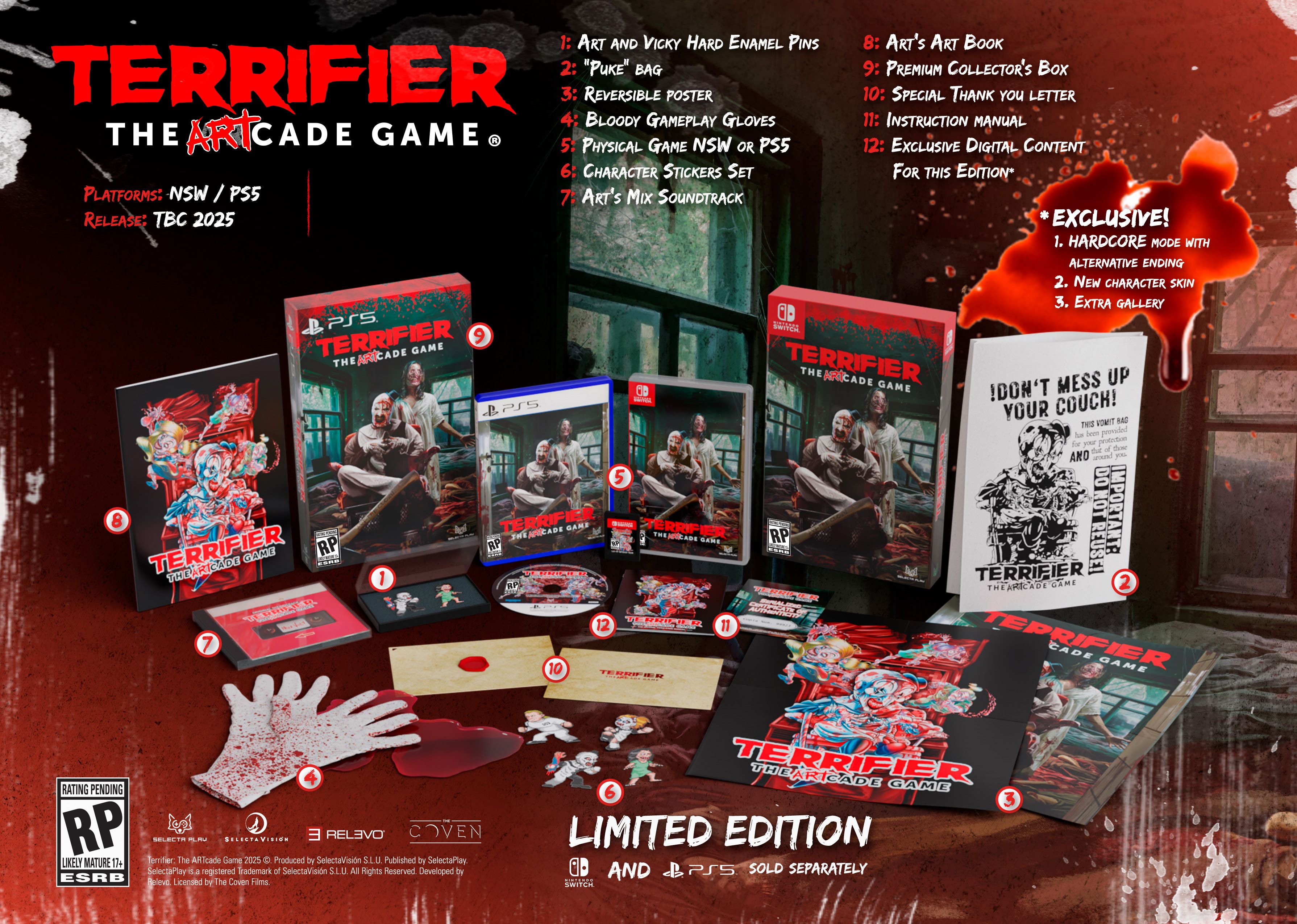 Terrifier content of Game Game Physical Collector
