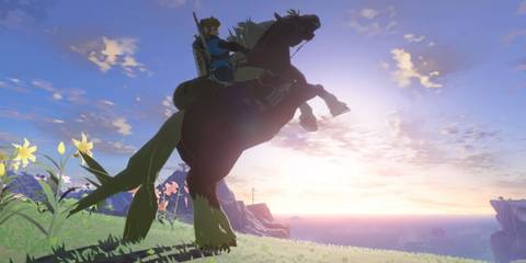 The Legend of Zelda Tears of the Kingdom Link on a horse