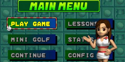 The menu in Hot Shots Golf 1