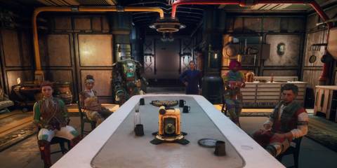 The Outer Worlds companions on the ship