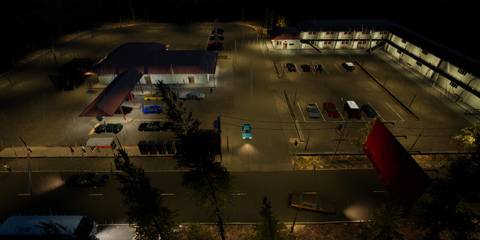 The parking area in Motel Manager Simulator