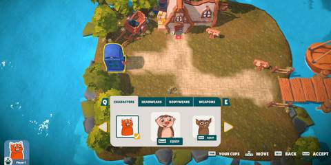 The player entering the blue telephone booth in Party Club