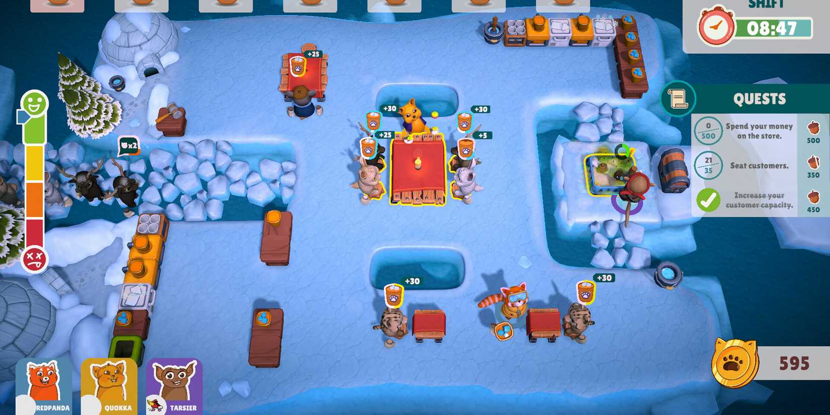 the player in a level of party club