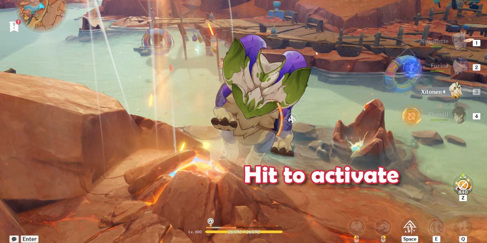 The Purest Heat Achievement In Genshin Impact - hit to activate