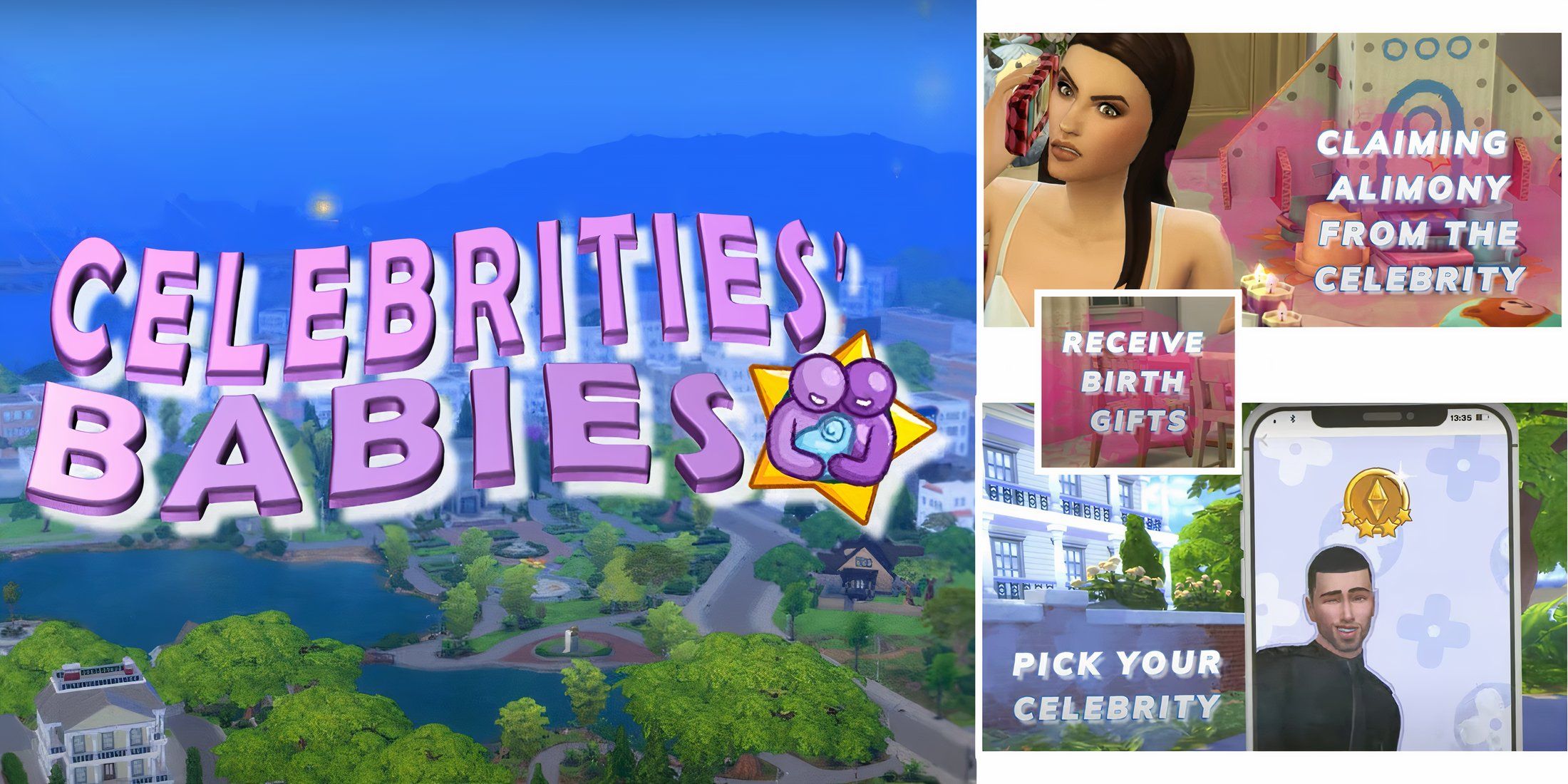 Celebrities' Babies for pregnant Sims and science babies