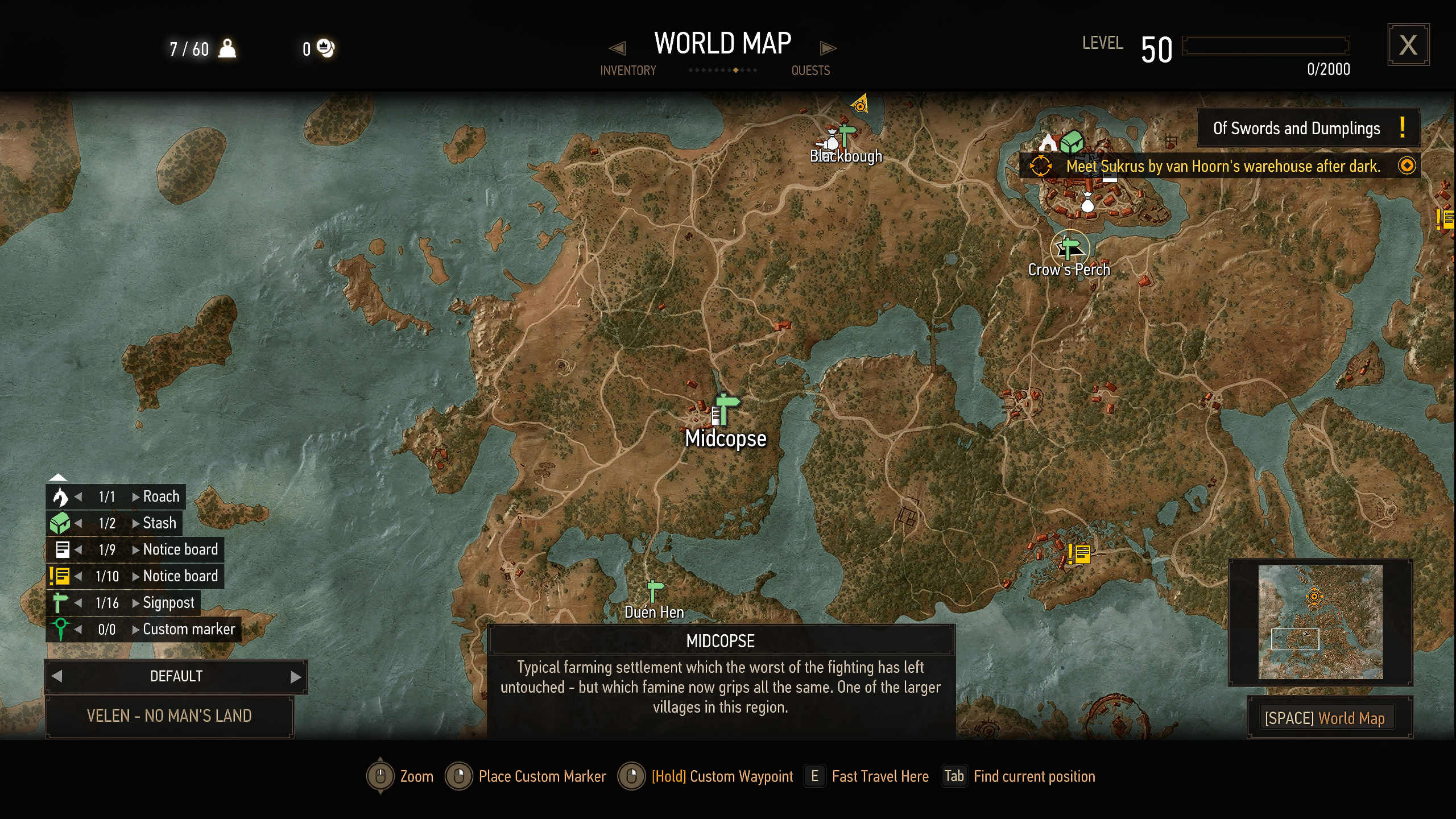 The Witcher 3 - Midcopse Map Location