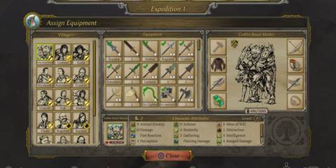 Thea The Awakening managing equipment