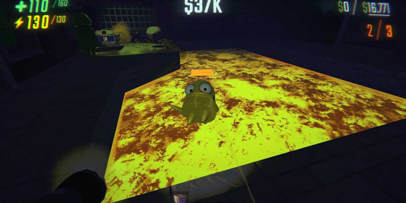 throwing a robot into lava