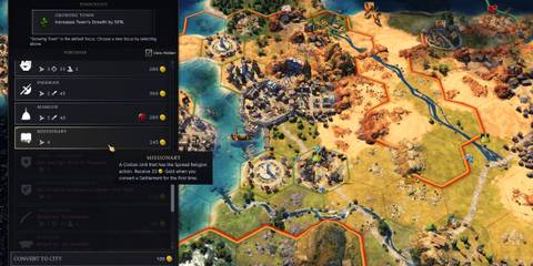 training a missionary in civ 7