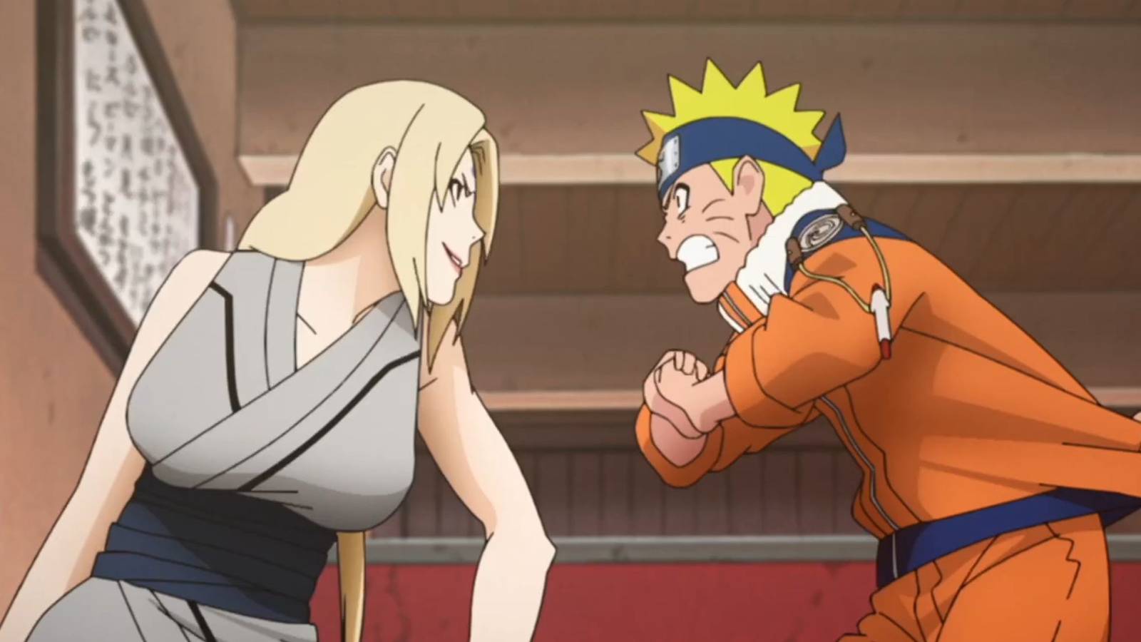 pciture: tsunade and naruto in the anime.