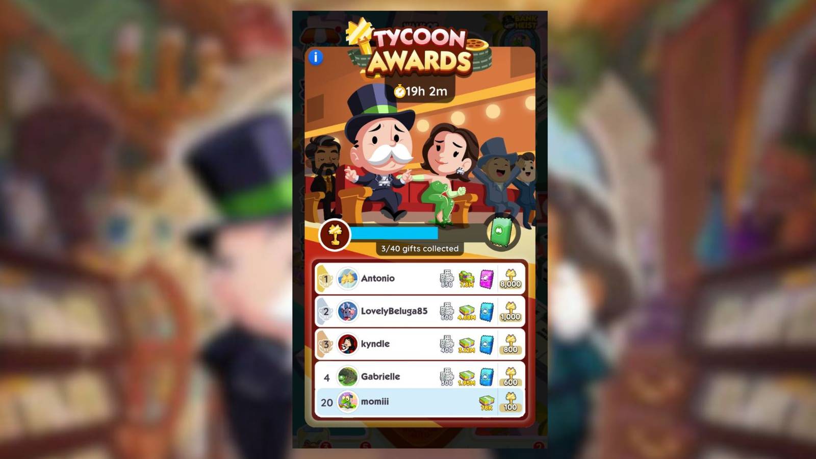 tycoon awards monopoly go