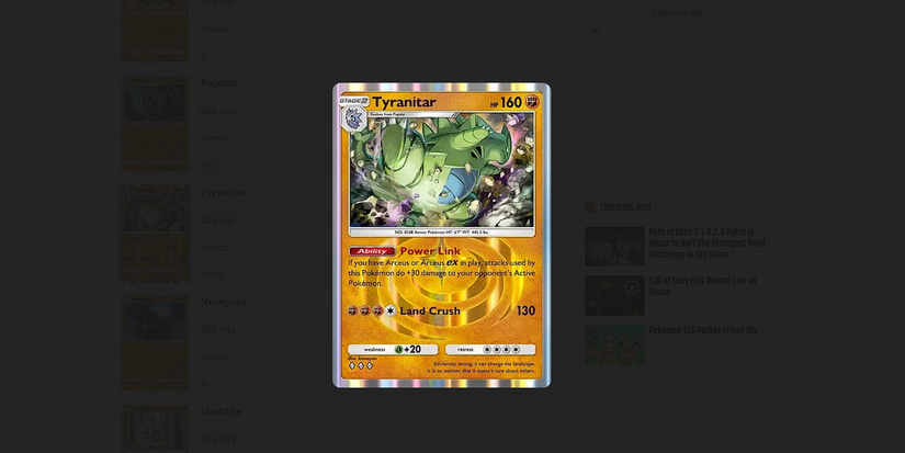 tyranitar pokemon tcg pocket