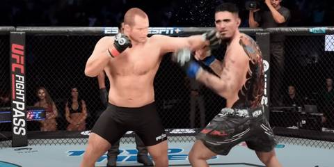 UFC 5 Fedor lands a left hook