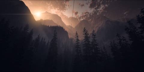 until dawn the cable car up to the mountains