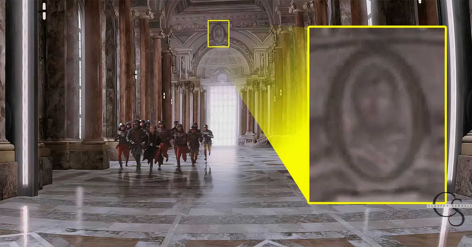 George Lucas Easter egg appears in this scene from Star Wars Episode I The Phantom Menace (1999). Lucasfilm