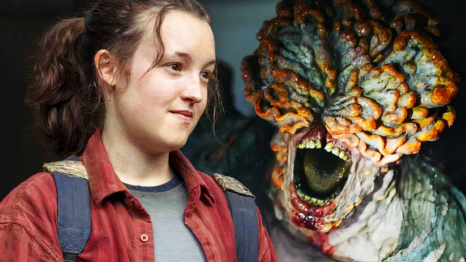 Ellie from The Last of Us and a Clicker