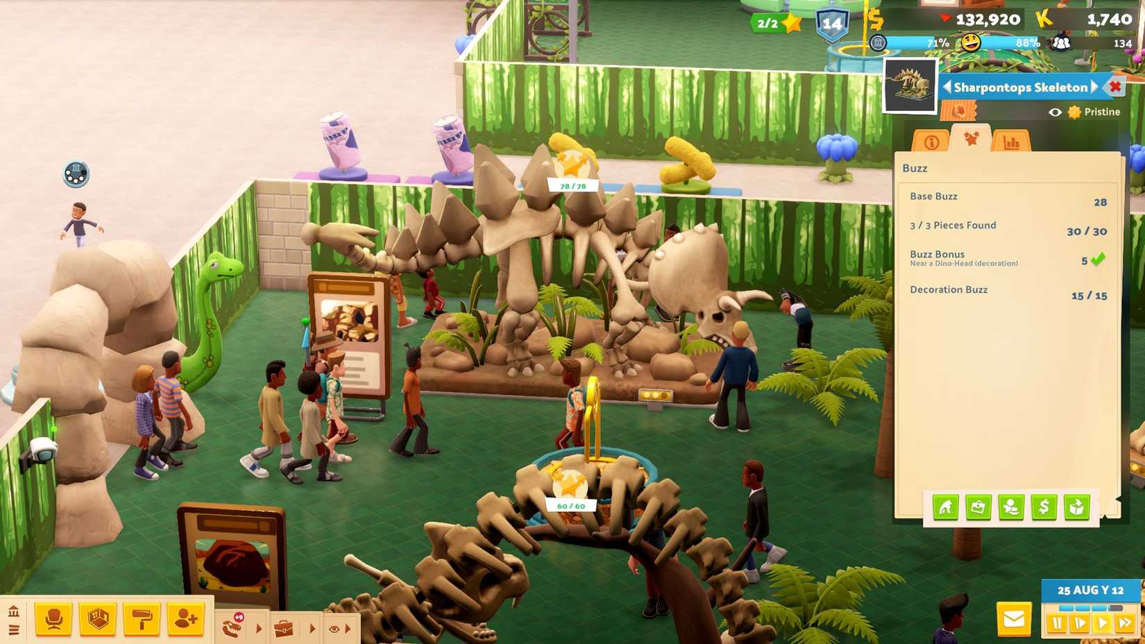 A Dinosaur Skeleton Exhibit in Two Point Museum