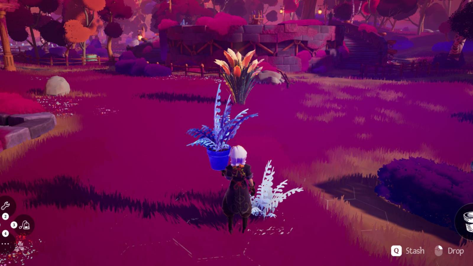 Alta with a plant in a pot in Wanderstop