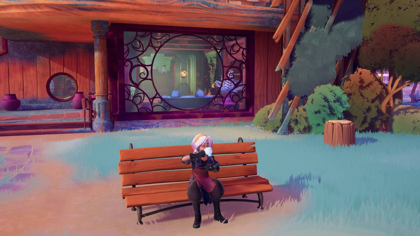 Alta drinking tea in Wanderstop