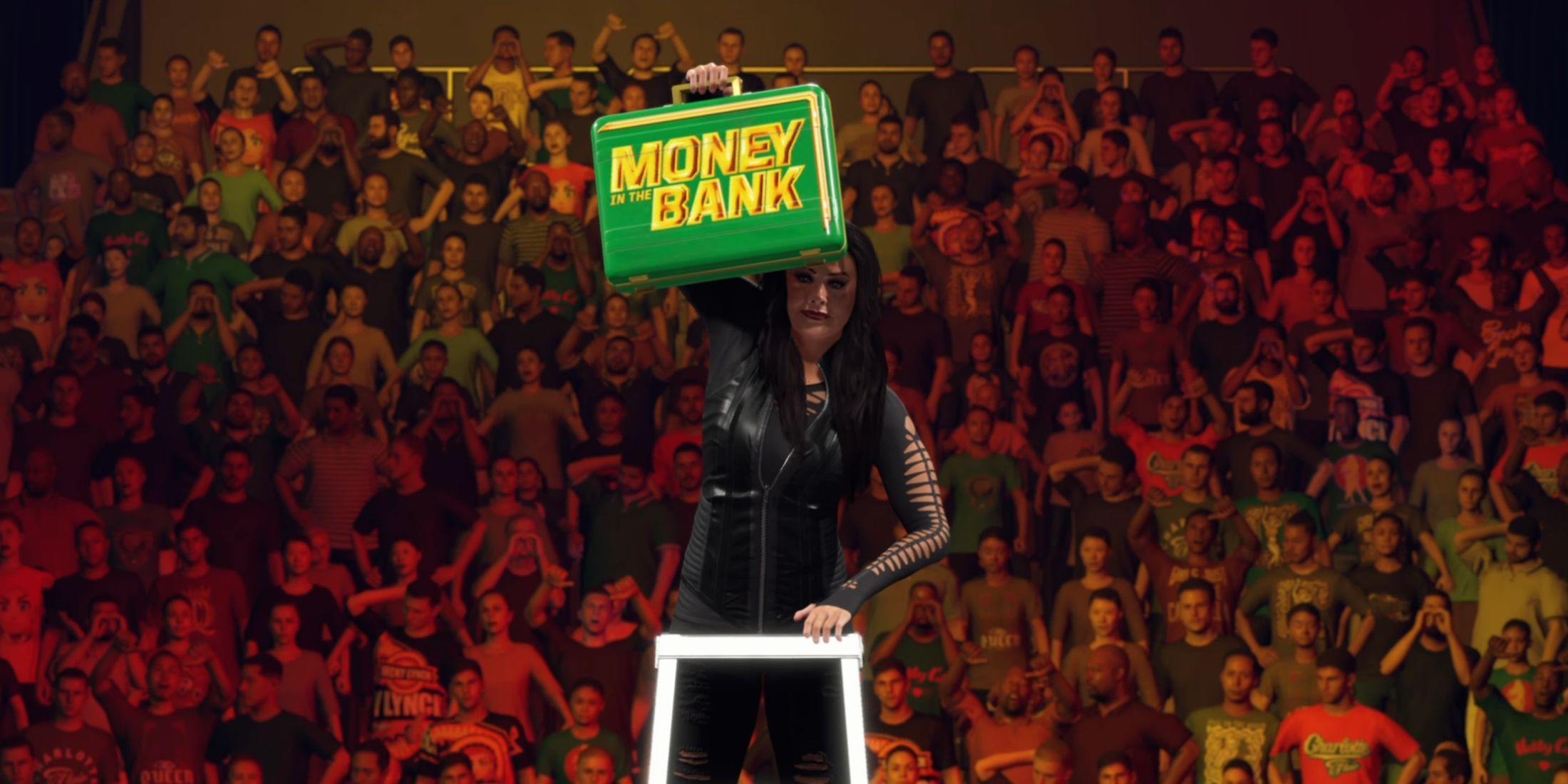 Tamina with the Money in the Bank briefcase in WWE 2K25