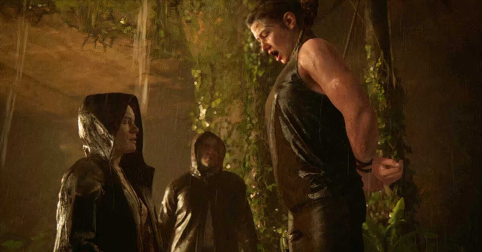 Abby hanging from a tree in the last of us part 2