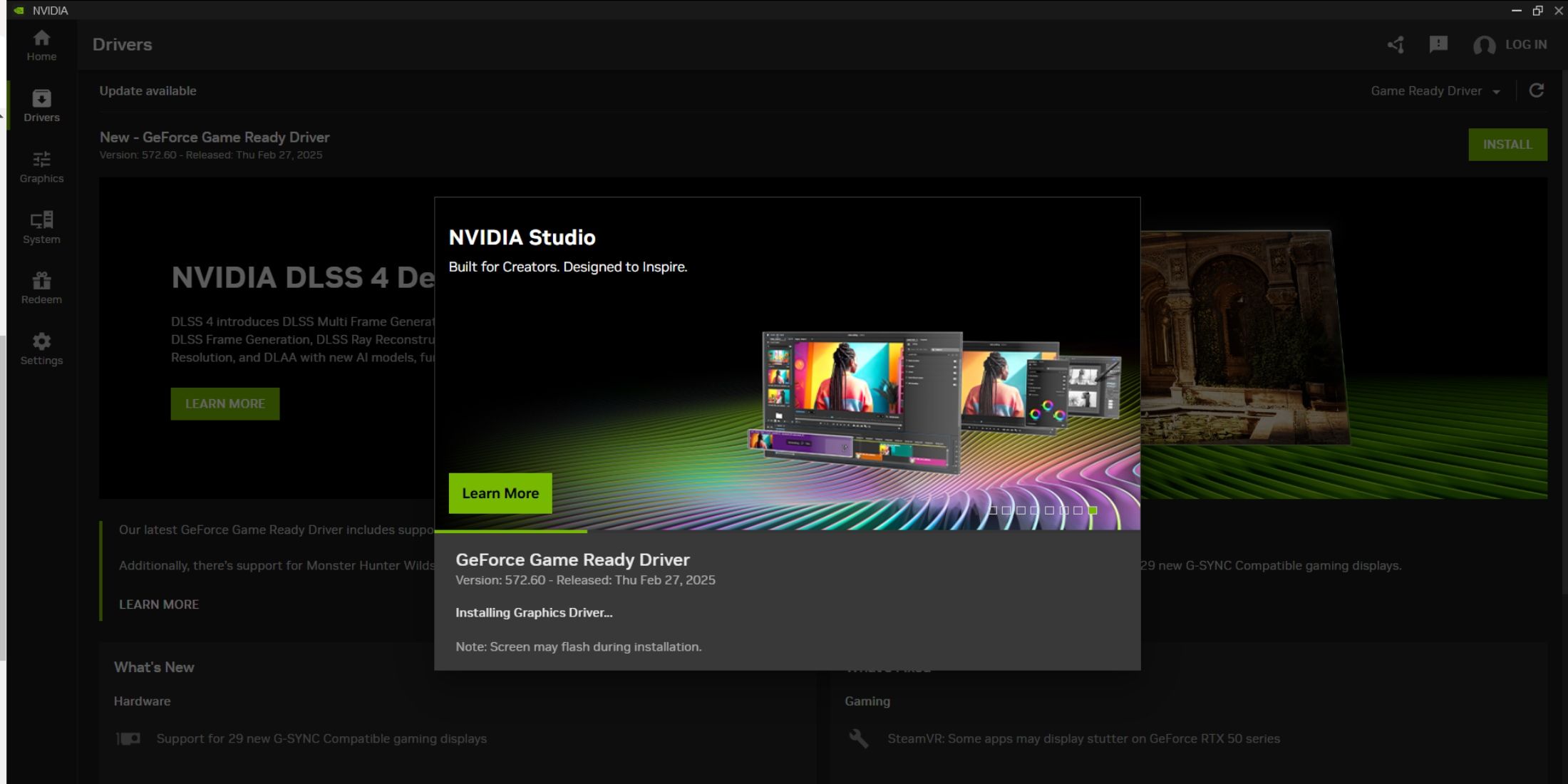 NVIDIA driver update